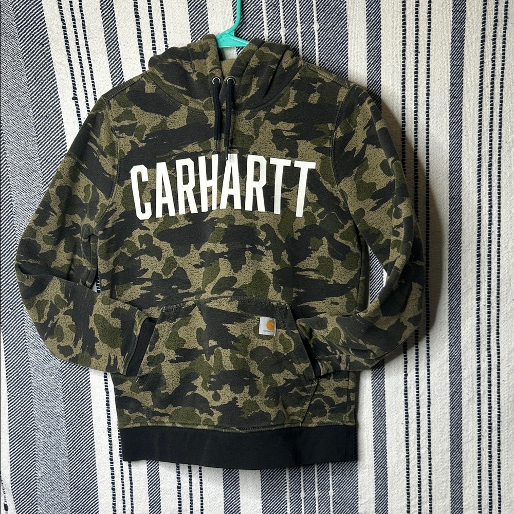 Carhartt Loose Fit Midweight Hooded Camouflage Graphic Sweatshirt - Picture 2 of 4